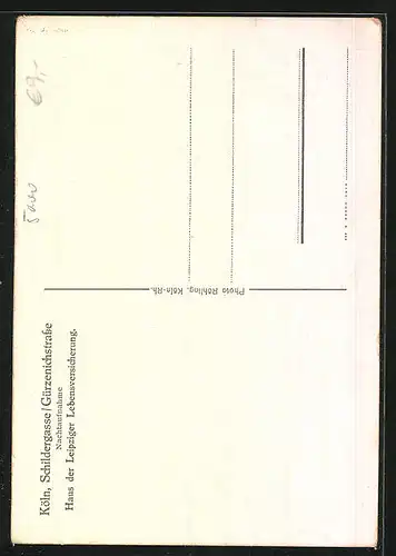 AK Köln, Schildergasse, Gürzenichstrasse Nachtaufnahme