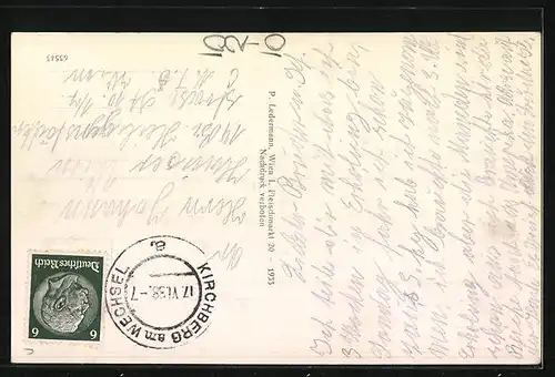 AK St. Corona am Wechsel, Franz Loitzls Gasthof mit Bergpanorama