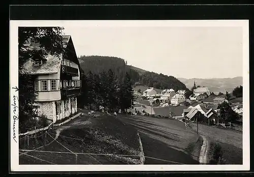 AK Puchenstuben, Ortsansicht mit Villa Weinberger
