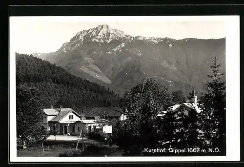 AK Kernhof, Ortsansicht mit Gippel