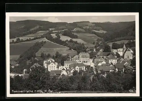 AK Edlitz, Ortsansicht aus der Vogelschau