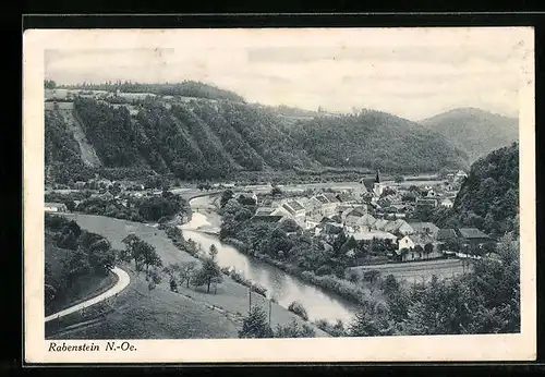 AK Rabenstein, Ortsansicht aus der Vogelschau