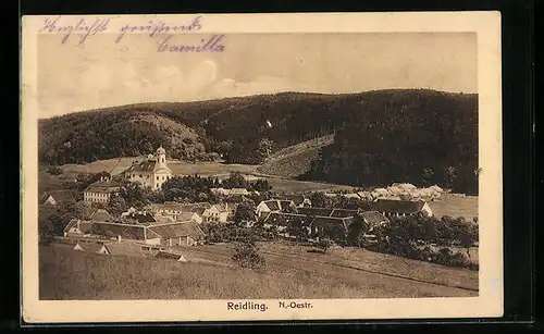 AK Reidling, Ortsansicht aus der Vogelschau