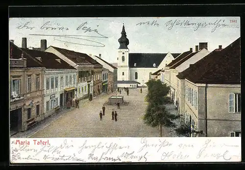 AK Maria Taferl, Hauptplatz mit Kirche