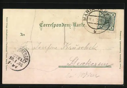 AK Maria Taferl, Hauptplatz mit Kirche