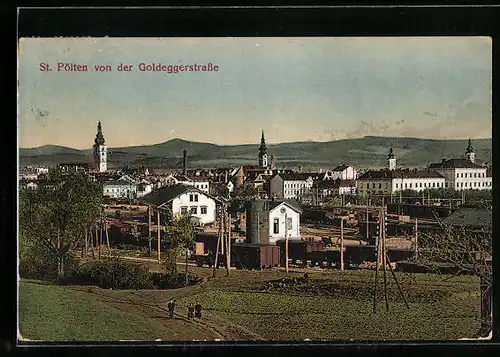 AK St. Pölten, Ortsansicht von der Goldeggerstrasse