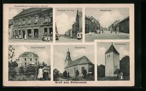 AK Weilerswist, Geschäftshaus Geschwister Schmitz, Haus Neuheim, Hauptstrasse