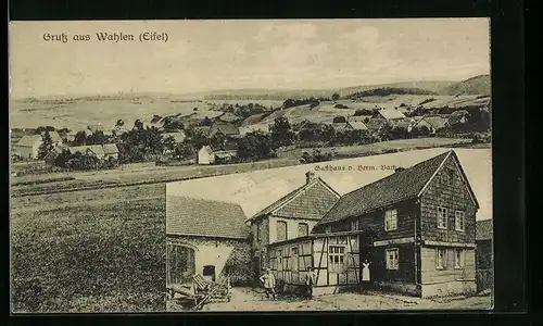 AK Wahlen /Eifel, Gesamtansicht, Gasthaus Bach