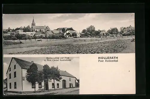 AK Hollerath /Hellenthal, Restauration zur Post v. Ww. Christ. Andrehsen