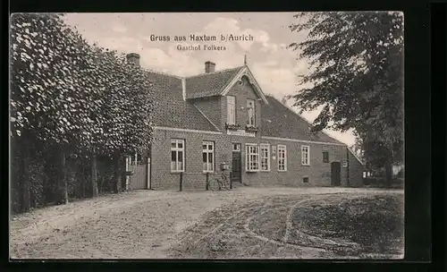 AK Haxtum b. Aurich, Gasthof Folkers