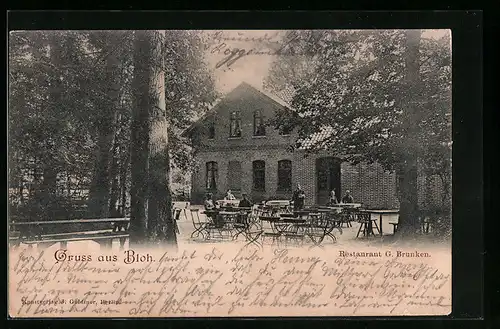 AK Bloh, Restaurant G. Brunken, Gartenterrasse