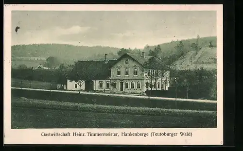 AK Hankenberge, Gasthaus Heinr. Timmermeister am Teutoburger Wald