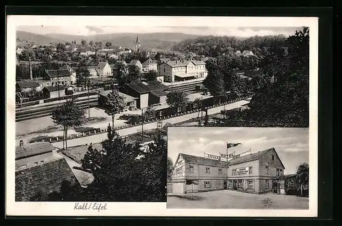 AK Kall i. Eifel, Totalansicht mit Hotel Eifeler Hof