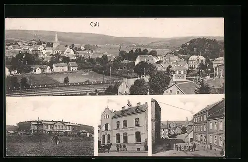 AK Call, Totalansicht, Kaiserliche Post, Bahnhof