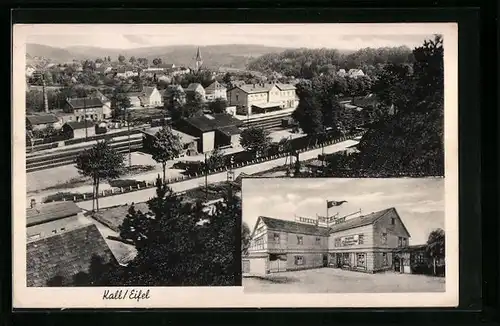 AK Kall i. Eifel, Ortsansicht mit Hotel Eifeler Hof