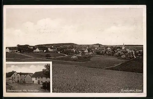AK Uedelhoven i. Eifel, Totalansicht mit Restauration Schröder