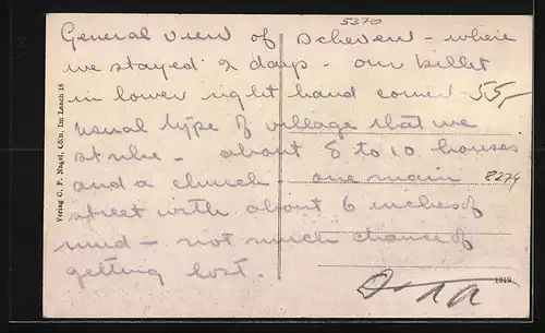 AK Scheven i. Eifel, Ortsansicht mit Gasthof Breuer