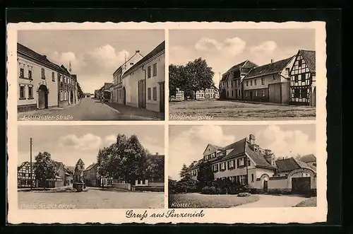 AK Sinzenich, Strasse, Hindenburgplatz, Kloster