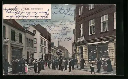 AK Euskirchen, Neustrasse mit Geschäften