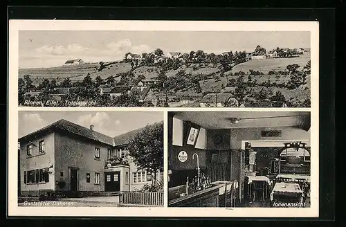 AK Rinnen i. Eifel, Totalansicht mit Gaststätte Dahmen