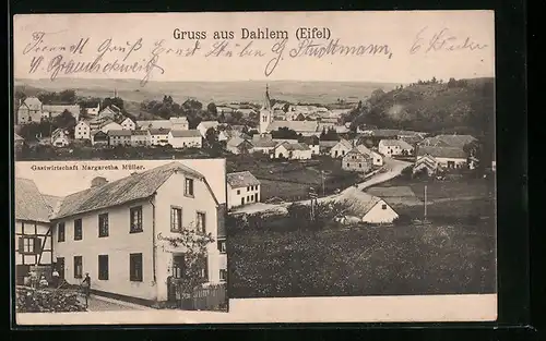 AK Dahlem /Eifel, Gasthaus Margaretha Müller, Totalansicht