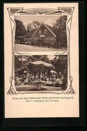 AK Wittmund, Gasthof Hof von Hannover im Wittmunder Wald