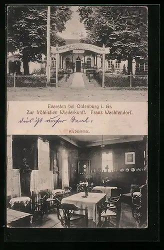 AK Eversten bei Oldenburg, Gasthof zur fröhlichen Wiederkunft von F. Wachtendorf