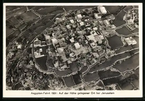 Fotografie Luftschiff Graf Zeppelin LZ-127 Weltfahrt, Ortsansicht nahe Jerusalem 1931