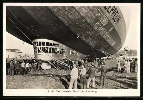 Fotografie Luftschiff Graf Zeppelin LZ-127 Weltfahrt, Fahrtbetrieb nach der Landung