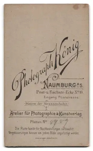 Fotografie Carl König, Naumburg, Post- und Fischstrasse Ecke No. 10, Junger Herr im hellen Dreiteiler mit Uhrenkette