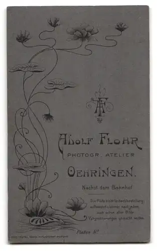 Fotografie Adolf Flohr, Oehringen, Freundlicher junger Mann mit Locken und Fliege