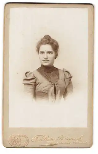 Fotografie Fr. Rose, Wernigerode, Junge Dame mit hochgestecktem Haar
