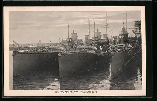 AK Wilhelmshaven, Torpedoboote im Hafen