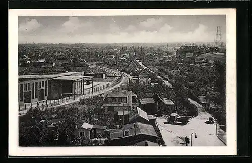 AK Hamburg-Moorfleet, Ortsansicht aus der Vogelschau