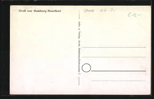 AK Hamburg-Moorfleet, Ortsansicht aus der Vogelschau