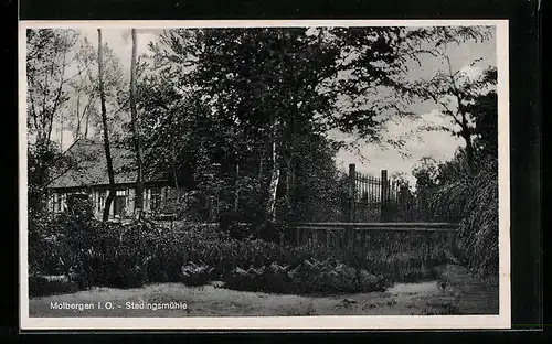 AK Molbergen i. O., Stedingsmühle mit Tor