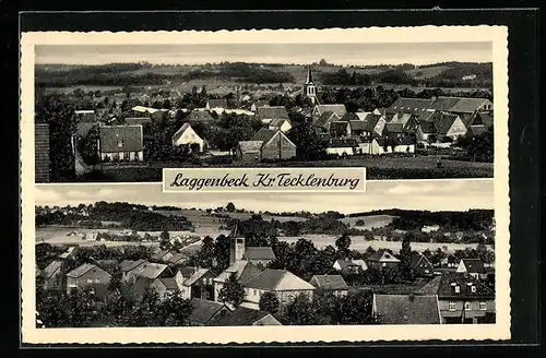 AK Laggenbeck /Kr. Tecklenburg, Teilansichten aus der Vogelschau