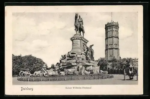 AK Duisburg, Kaiser Wilhelm-Denkmal