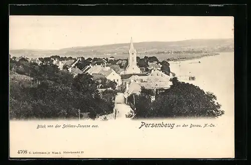 AK Persenbeug an der Donau, Ortsansicht mit Kirche