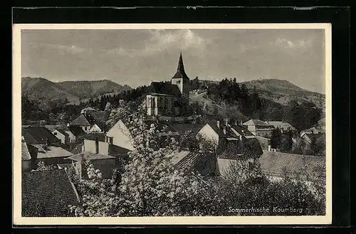 AK Kaumberg, Ortsansicht mit Kirche