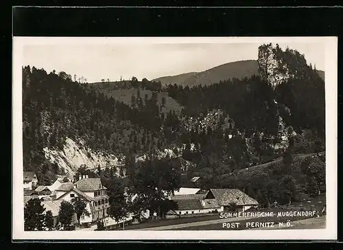 AK Muggendorf, Ortsansicht aus der Vogelschau