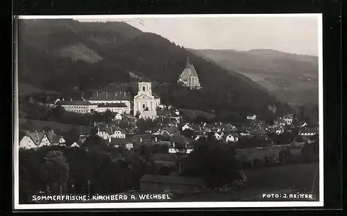 AK Kirchberg a. Wechsel, Ortsansicht aus der Vogelschau