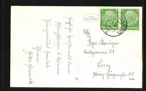 AK Kirchberg a. Wechsel, Ortsansicht aus der Vogelschau