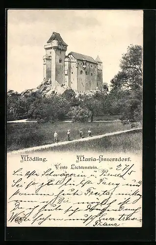 AK Mödling, Partie an der Veste Lichtenstein