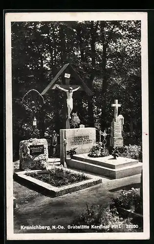 AK Kranichberg, Friedhof mit Grabstätte Kardinal Piffl