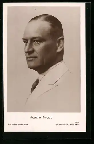 AK Schauspieler Albert Paulig im seitlichen Profil