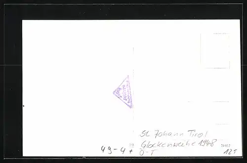 AK St. Johann, Glockenweihe 1948