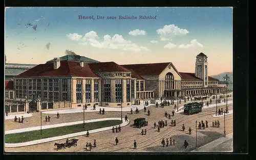 AK Basel, Der neue Badische Bahnhof