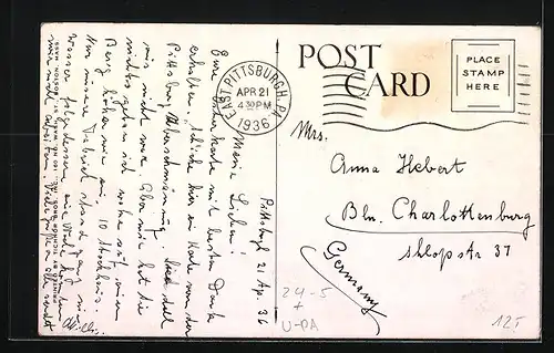 AK Pittsburgh, PA, Galley of 1936, Hochwasser