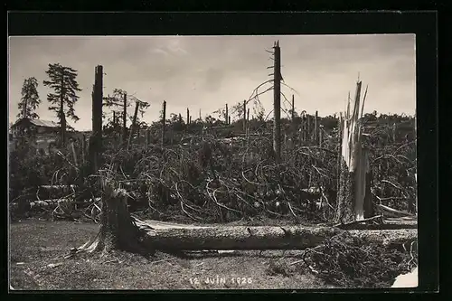 AK La Chaux-de-Fonds, Cyclone 12.6.1926, Unwetter